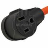 Ac Works L14-20P 20Amp 4-Prong Generator Locking Plug to 6-50 Welder Adapter WDL1420650-018